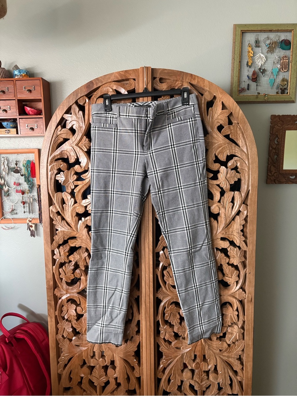 Banana Republic Gray Plaid womens Dress Pants